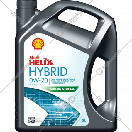 Масло моторное «Shell» Helix Hybrid, 0W-20, 550056725, 5 л
