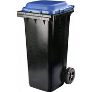 Бак для мусора «Альтернатива» М4667, черный/синий, 120 л