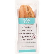 Хот-дог Датский с маринованным огурчиком и горчицей, охлажденный, 135 г