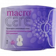 Прокладки женские «Macro Care» с анионовым слоем, ночь экстра, 7 шт