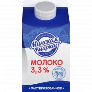 Молоко питьевое пастеризованное «Минская марка» 3.3%, 0.5 л