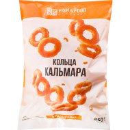 Кальмар Fish & Food кольца в панировке, варёно-замороженный, 850 г