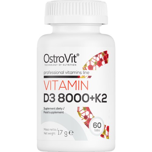 БАД «OstroVit » D3 8000 IU+K2, 60 капсул