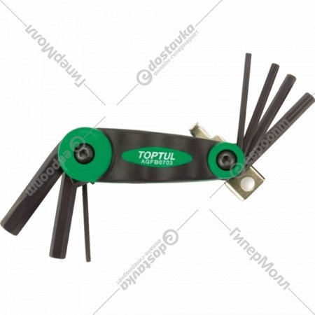 Набор длинных ключей складной «Toptul» AGFB0703, 1.5-10 мм