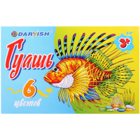 

Краски гуашевые"DARVISH"(рыба,6цв,120мл)