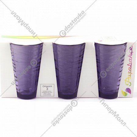 Набор стаканов «Pasabahce» Оригами, 52660/1090015, 340 мл, 3 шт