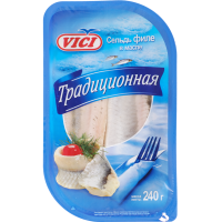 

Сельдь"ТРАДИЦИОННАЯ"(в масле,в/у)240г