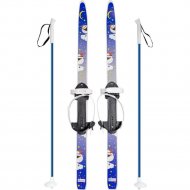 Беговые лыжи «Цикл» Лыжики пыжики Пингвинята, 6704-00, крепления и палки