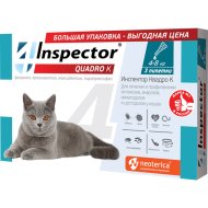 Капли для кошек «Inspector» Quadro, I302, 4-8 кг