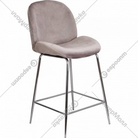 Барный стул «AksHome» Trend, HLR 09, бежевый велюр/хром