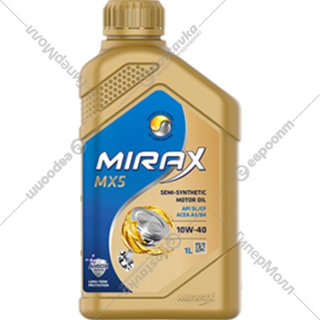 Масло моторное «Mirax» полусинтетическое, Mirax MX5, 607022, 1 л