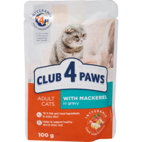 

Конс.корм д/к прем"CLUB 4 PAWS"макр,100г