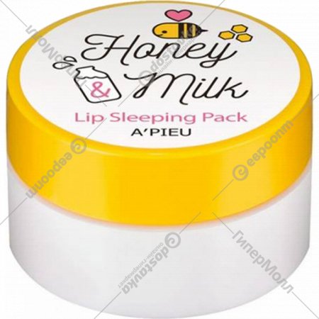 Маска для губ «A'Pieu» Honey & Milk Lip Sleeping Pack, O8428, 6.7 г