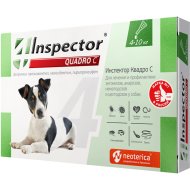 Капли для собак «Inspector» Quadro, I305, 4-10 кг