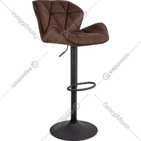 Барный стул «AksHome» Berlin, HCJ-10, шоколадный велюр/черный