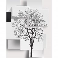 Фотообои «Citydecor» Дерево 3D инь-янь 2, 2 листа, 200х254 см