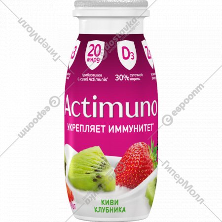 Кисломолочный продукт «Actimuno» с киви и клубникой 1,5%, 95 г