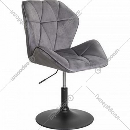 Барный стул «AksHome» Oslo, темно-серый велюр/черный