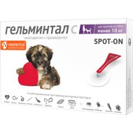 Капли для животных «Гельминтал» С spot-on, E107, до 10 кг