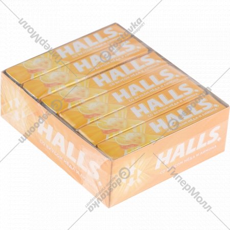 Карамель леденцовая «Halls» со вкусом меда и лимона, 12х25 г