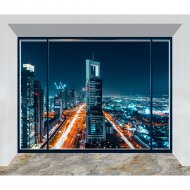 Фотообои «Citydecor» Ночной город панорама, 3 листа, 300х254 см