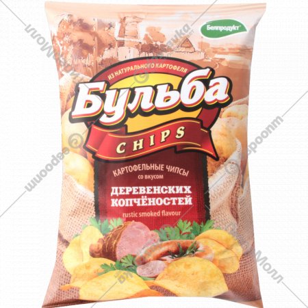 Чипсы «Бульба Chips» со вкусом деревенских копчёностей 75 г