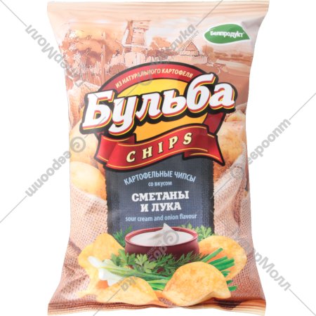 Чипсы картофельные «Бульба Chips» со вкусом сметаны и лука 75 г
