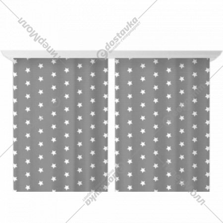 Комплект штор «Этель» Grey stars, 145х260 см, 2 шт