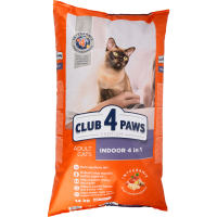 

Корм д/к прем"CLUB 4 PAWS"жив.в пом,14кг