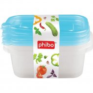 Набор контейнеров для продуктов «Phibo» Фрэш, 431153809, 600 мл, 3 шт