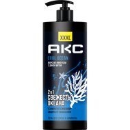 Гель для душа «AKC» Свежесть океана, морские минералы с дикой мятой, 2в1, 1000 мл