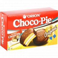 Печенье-бисквит «Choco Pie Orion» Оригинал, 4х30 г