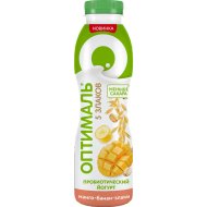 Йогурт питьевой Оптималь манго-банан-злаки, 2%, 415 г
