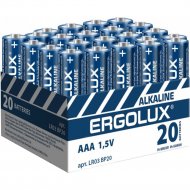 Батарейка «Ergolux» Alkaline Promo BP-20 1.5В 20/480, ААА, 20 шт