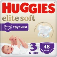 Трусики-подгузники детские «Huggies» Elite Soft, размер 3, 6-11 кг, 48 шт