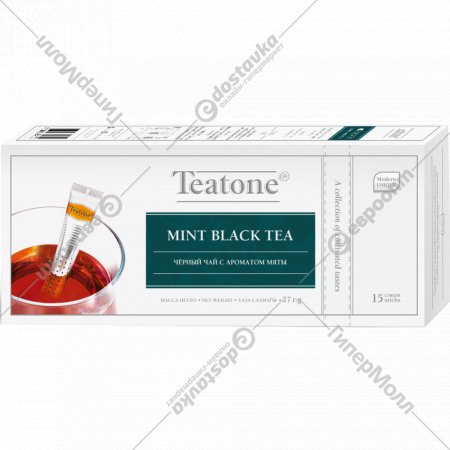 Чай черный «Teatone» с ароматом мяты, 15х1.8 г