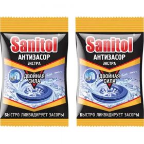 Средство для чистки канализационных труб «Sanitol» Антизасор Extra, 2х50 г