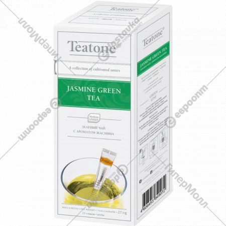 Чай зеленый «Teatone» аромат жасмина, 15х1.8 г