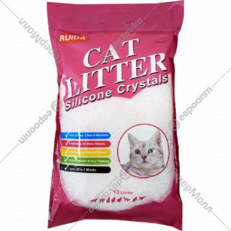 Наполнитель для туалета «Cat Litter» Силикагель, без запаха, 13 л