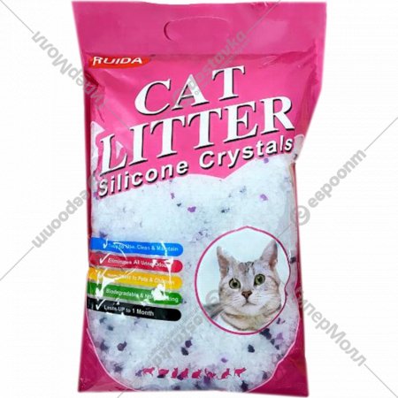 Наполнитель для туалета «Cat Litter» Силикагель, лаванда, 13 л