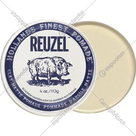 Глина-помада для укладки волос «Reuzel» Clay Matte Pomade, белый, 35 г