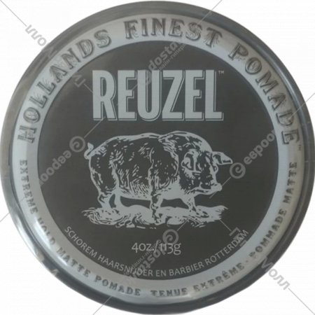 Помада для укладки волос «Reuzel» Extreme Hold Matte Pomade, серый, 35 г