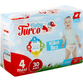 Тру­си­ки-под­гуз­ни­ки «Baby Turco» размер 4, 8-18 кг, 30 шт