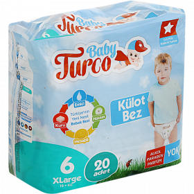 Под­гуз­ни­ки-тру­си­ки для детей «Baby Turco» размер 6, 16+ кг, 20 шт.  