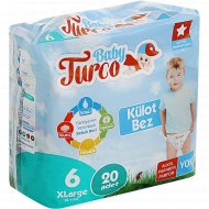 Подгузники-трусики для детей «Baby Turco» размер 6, 16+ кг, 20 шт.