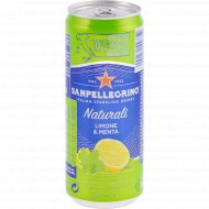 Напиток «Sanpellegrino» лимон и мята, газированный, 0.33 л