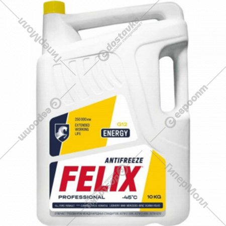 Антифриз «Felix» Energy G12+, 430206028, желтый, 10 кг