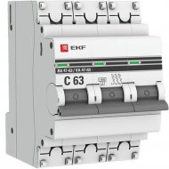 Автоматический выключатель «EKF» Proxima, MCB4763-3-63C-PRO