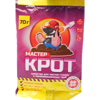 

Гранулы д/уд.засоров"МАСТЕР КРОТ"70г.