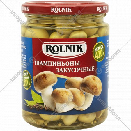 Шампиньоны маринованные «Rolnik» закусочные, 420 г